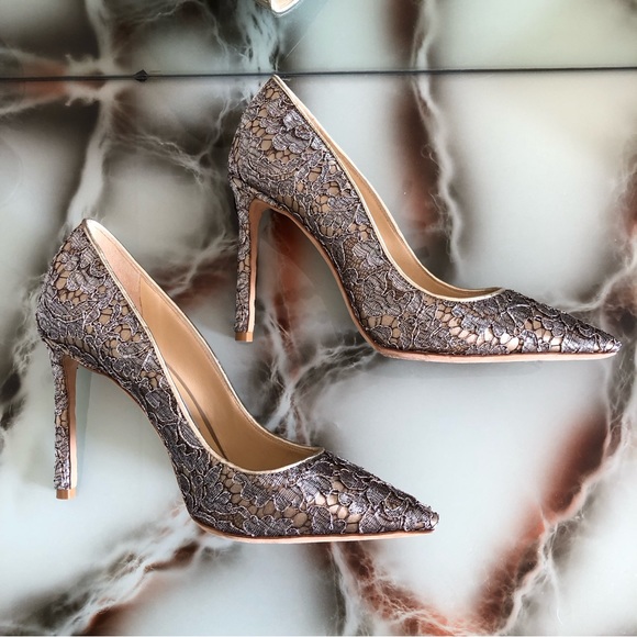 Jimmy Choo Romy 100 Satin Lace Court Shoes Stiletto Heels Women's Size 36 - Picture 5 of 14